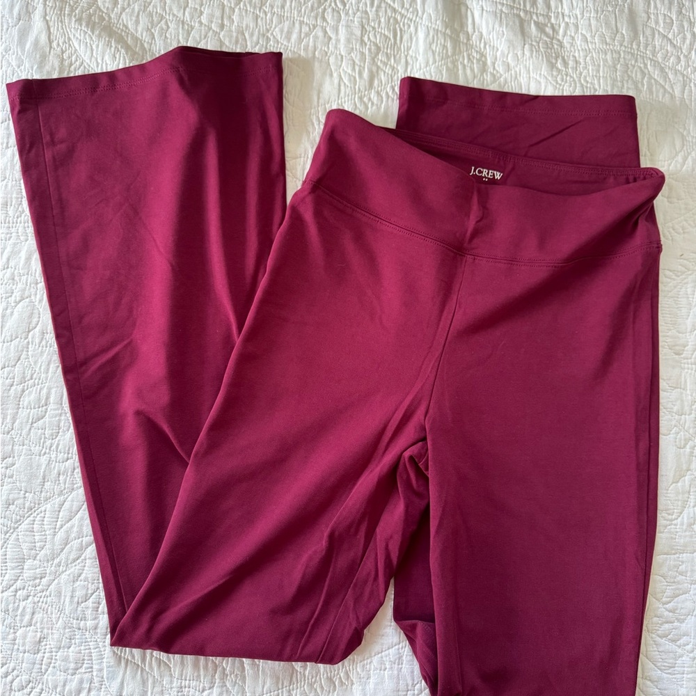 NWOT J.Crew Deep Red Leggings